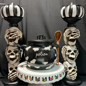 Rae Dunn Halloween 2024 Artisan Collection Ceramic Potion Cauldron Canister